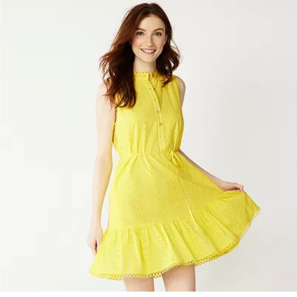 Draper James Rsvp Button Front Sleeveless Dress - image 1